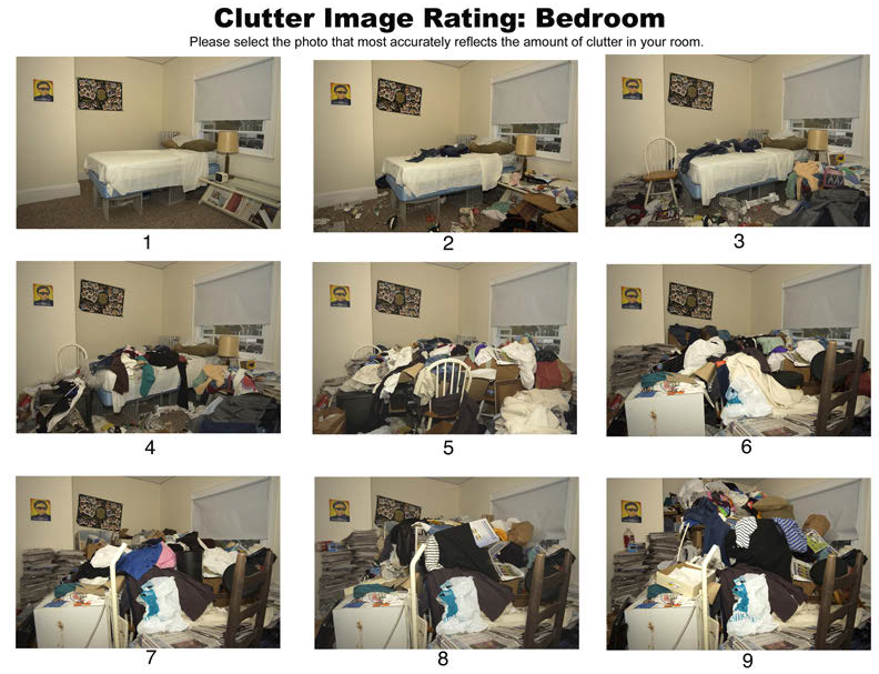 Clutter Image Rating Scale for the bedroom
