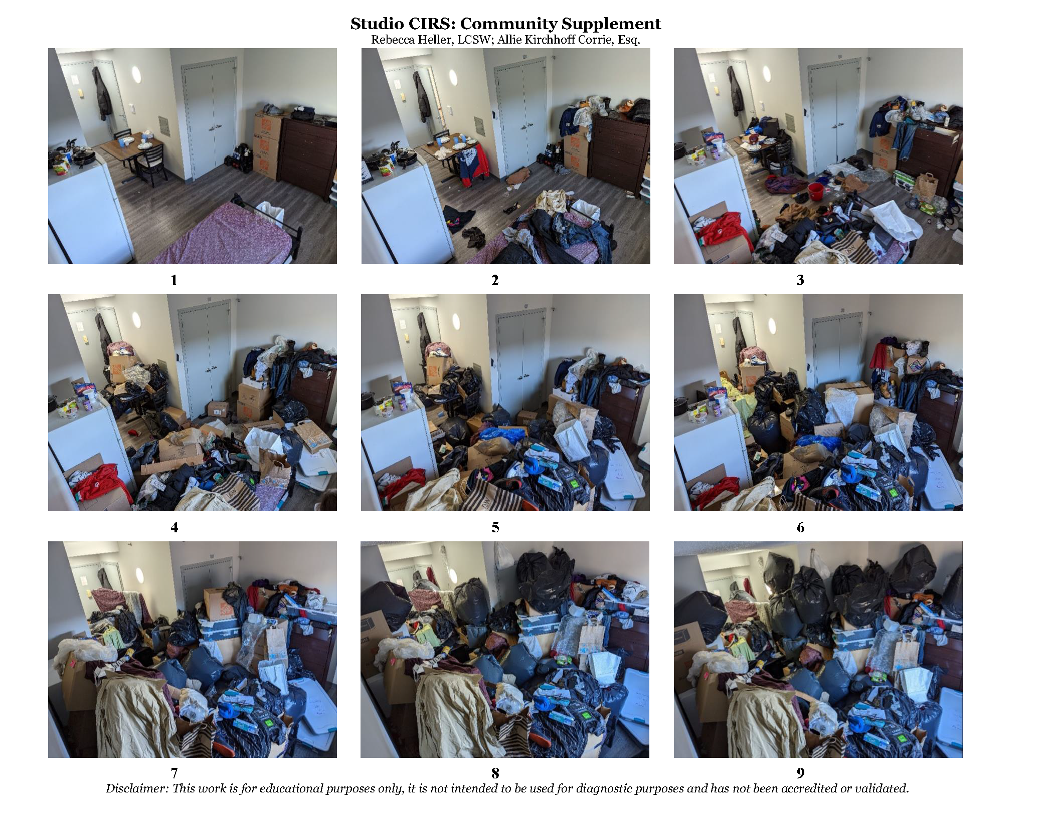 Clutter Image Rating Scale for Studio